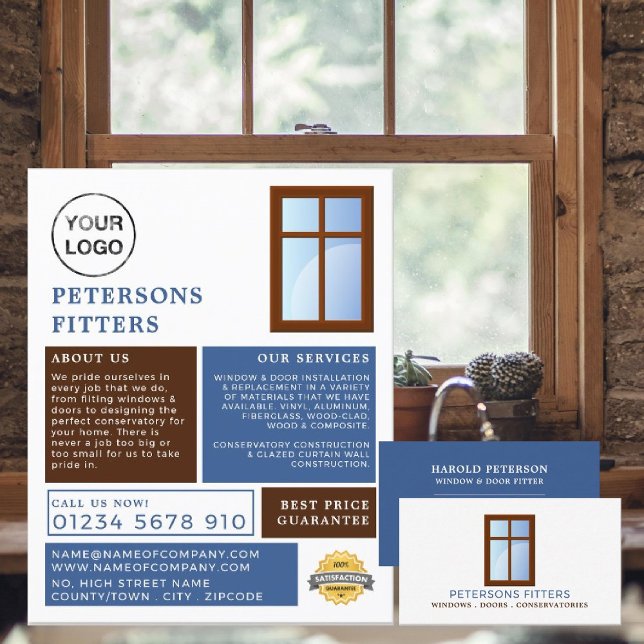 Windows Design, Window & Door Fitter Company Visitkort (Skapare uppladdad)