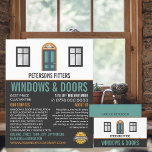 Windows & Doors, Window & Door Fitter Company Reklamblad<br><div class="desc">Windows & Doors,  Window & Door Fitter Company Advertising Flyer från Affärskort Store.</div>