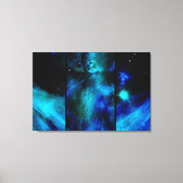 Windows i rymden - Blue Nebula Canvastryck