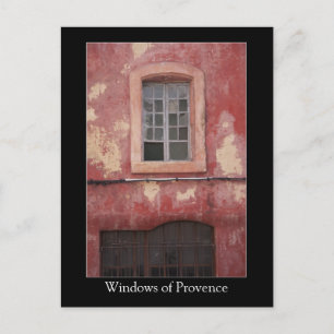 Windows of Provence Old Red Village House Vykort