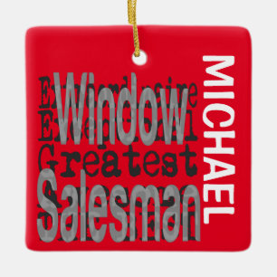 Windows Salesman Extraordinaire-ANPASSNINGSBARNA Julgransprydnad Keramik