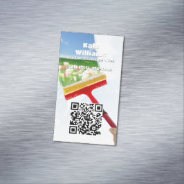 Windows Städning Anpassningsbar QR Magnetiska Visitkort