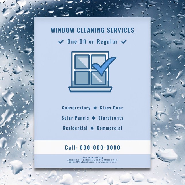 Windows Städning Service Flyer (Window Cleaning Service Flyer)