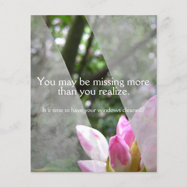 Windows städning visitkort 4 x 5 flygblad (Framsidan)