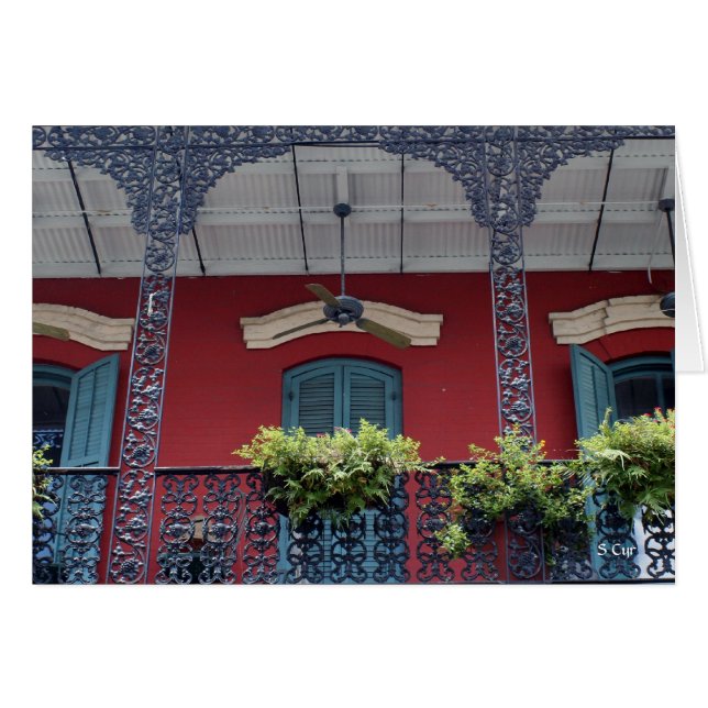 Windows till New Orleans, S Cyr Hälsningskort (Framsidan Horizontal)