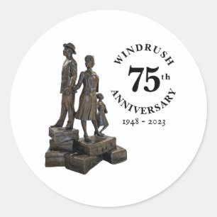 Windrush 75:e-årsdagen runt klistermärke