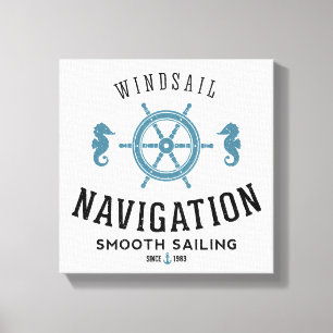 Windsail navigeringaffisch canvastryck