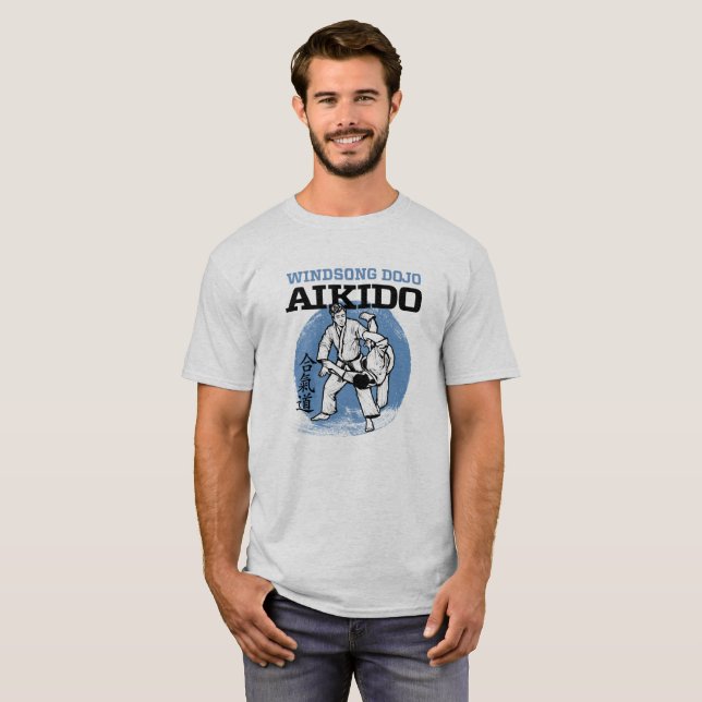 Windsong DojoAikido T Shirt (Hel framsida)