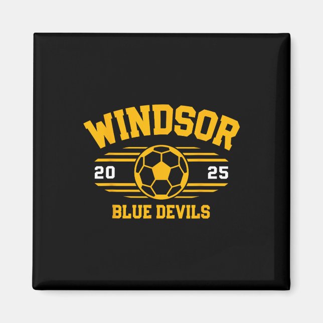 Windsor Blue Devils Fotboll Byll 2025  Magnet (Framsidan)