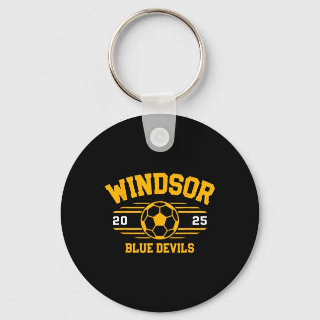 Windsor Blue Devils Fotboll Faktura 2025  Nyckelring (Framsida)