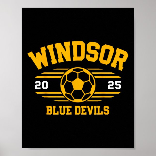 Windsor Blue Devils Fotboll Ll 2025  Poster (Framsidan)