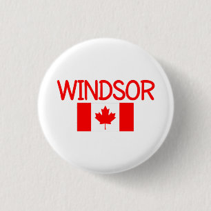 Windsor Canada Canadian Flagga Mörk Färg,windsor,o Knapp