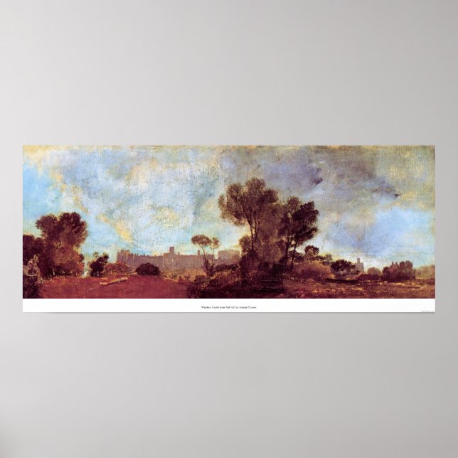 Windsor Castle från Salt backe av Joseph Turner Poster (Framsidan)