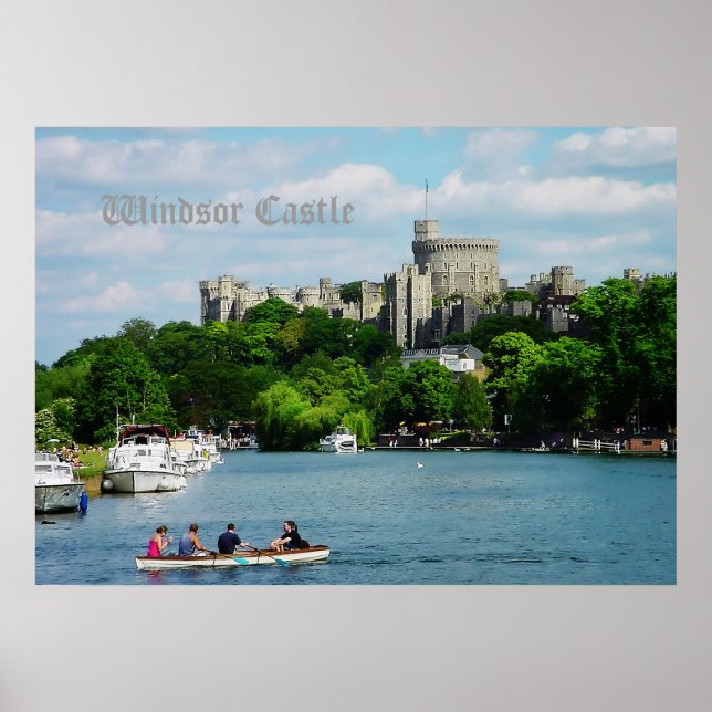 Windsor Castle från Thames Poster (Framsidan)