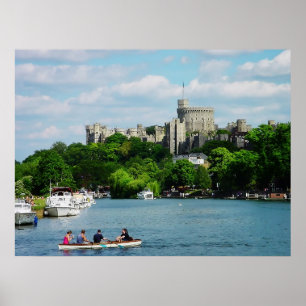 Windsor Castle från Thames poster utskrift