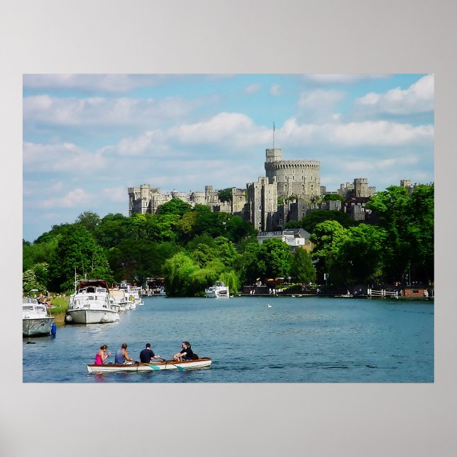 Windsor Castle från Thames poster utskrift (Framsidan)