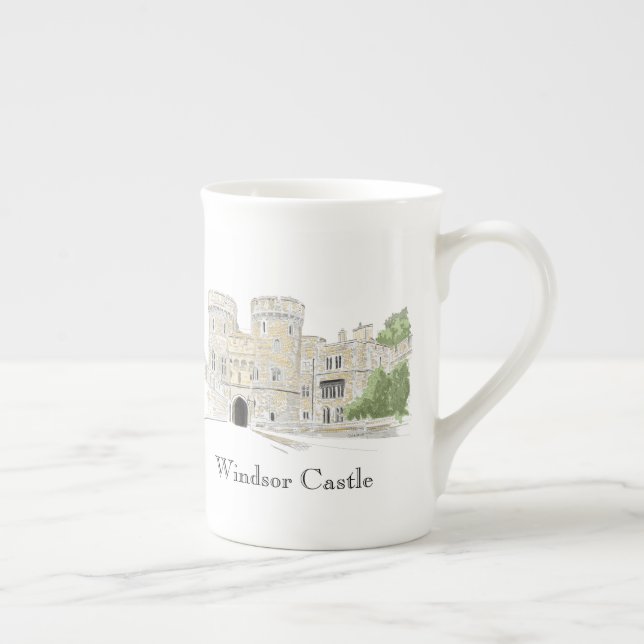 Windsor Castle Iconic Landmark Illustration Benporslin Mugg (Höger)
