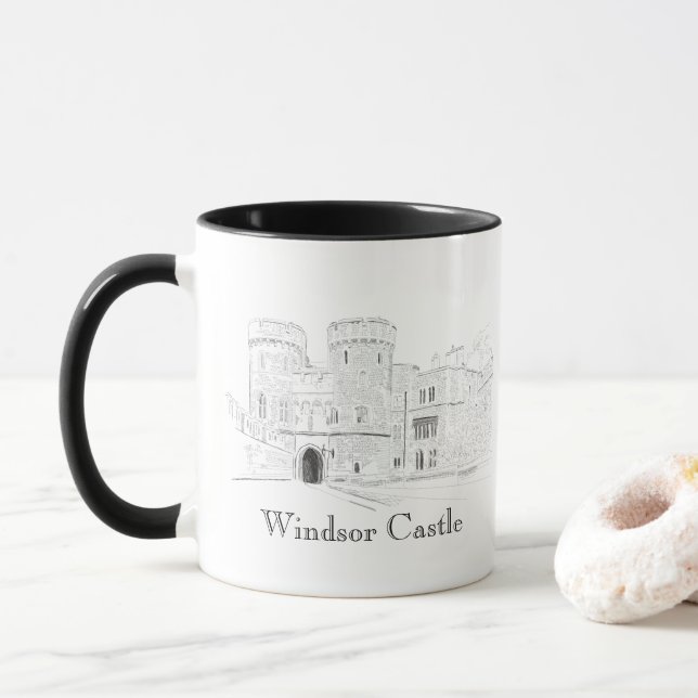 Windsor Castle Iconic Landmark Illustration Mugg (Med munk)