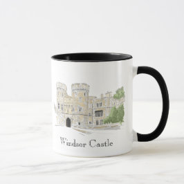 Windsor Castle Iconic Landmark Illustration Mugg