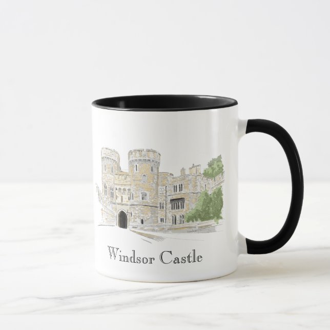 Windsor Castle Iconic Landmark Illustration Mugg (Höger)