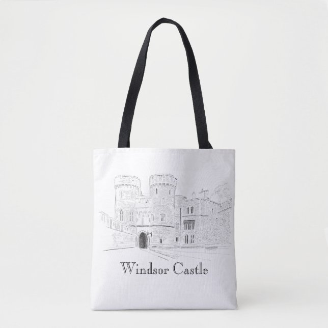 Windsor Castle Iconic Landmark Illustration Tygkasse (Framsida)