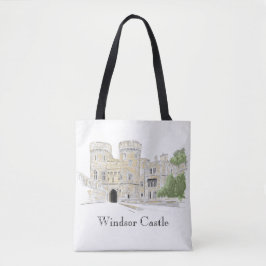 Windsor Castle Iconic Landmark Illustration Tygkasse