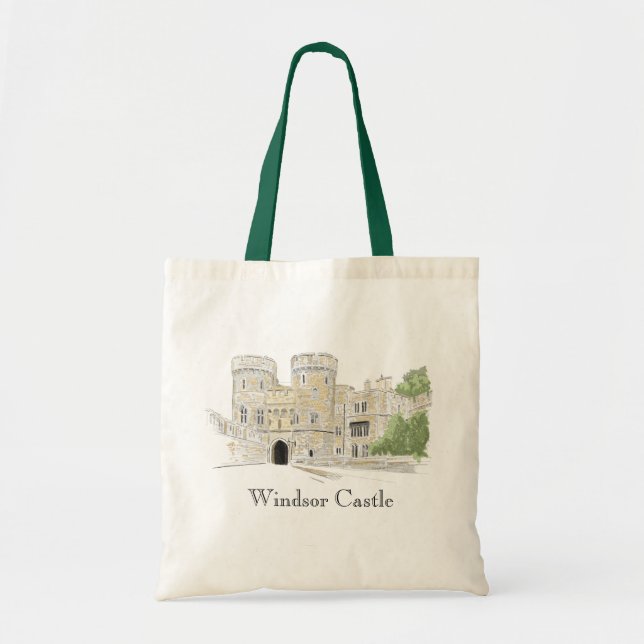 Windsor Castle Iconic Landmark Illustration Tygkasse (Framsidan)
