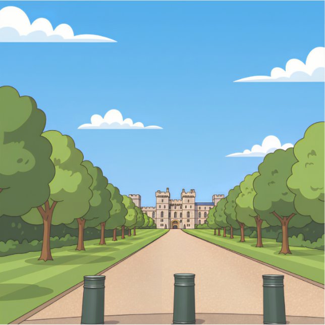 Windsor Castle uppfart vy dekal (Framsida)