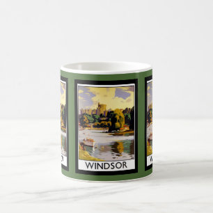Windsor Castle Vintage resor Poster Kaffemugg