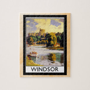 Windsor Castle Vintage resor Poster Pussel