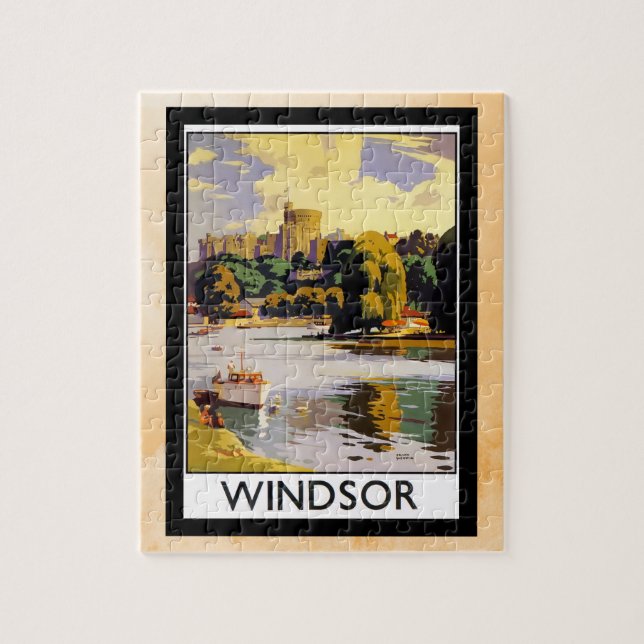 Windsor Castle Vintage resor Poster Pussel (Vertikal)