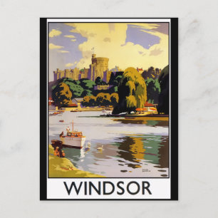 Windsor Castle Vintage resor Poster Vykort