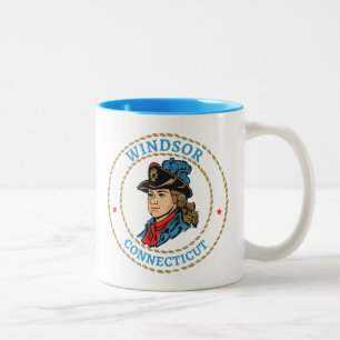 Windsor Connecticut Colonial Två-Tonad Mugg