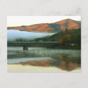 Windsor Cornish Bridge Mount Ascutney Sunrise Vykort