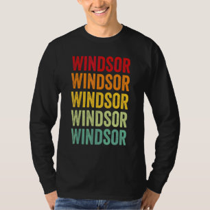 Windsor County Vermont Regnbåge Text Design T Shirt