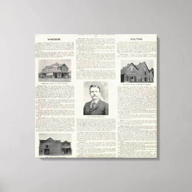 Windsor, Fulton, Kalifornien Canvastryck (Framsida)