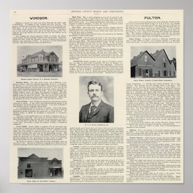 Windsor, Fulton, Kalifornien Poster (Framsidan)
