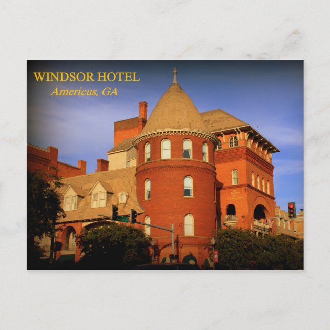 WINDSOR HOTEL, AMERICUS, GA VYKORT (Framsida)
