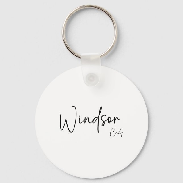 Windsor Kalifornien Ca Retro  Nyckelring (Framsida)