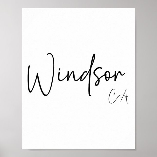 Windsor Kalifornien Ca Retro  Poster (Framsidan)