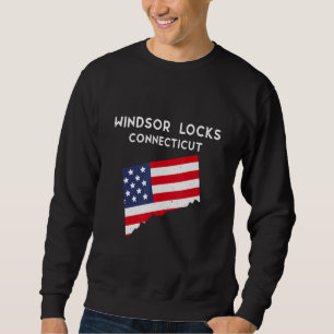 Windsor Locks Connecticut USA Stat Amerika Resa Lång Ärmad Tröja