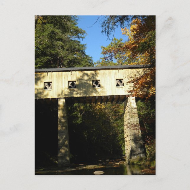 Windsor Mills Rd Covered Bridge Ashtabula County O Vykort (Framsida)