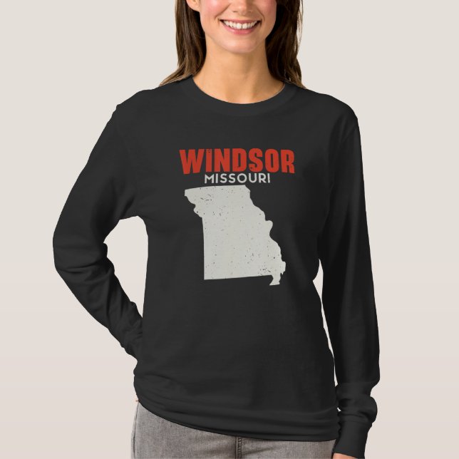 Windsor Missouri USA State America Travel Missouri T Shirt (Framsida)