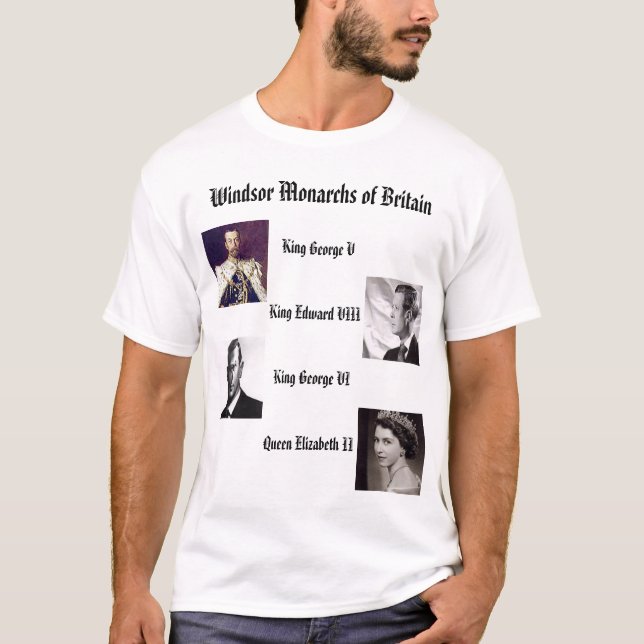 Windsor monarker av England Tee Shirt (Framsida)