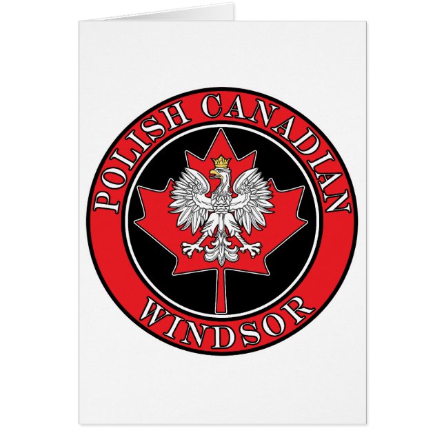 Windsor Round Poland Canadian Löv Hälsningskort (Framsidan)