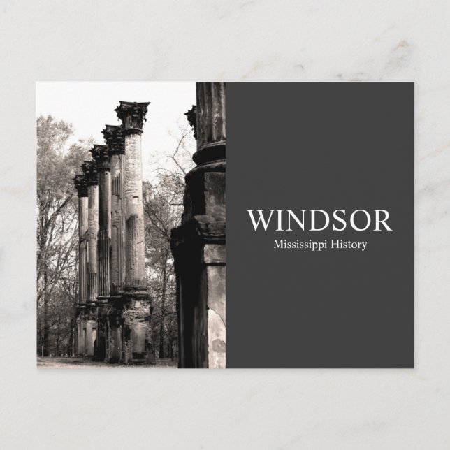 Windsor-ruinerna - Mississippis historia Vykort (Framsida)