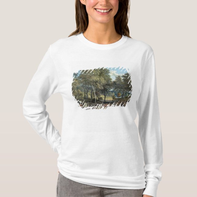 Windsor skog med oxar som drar timmer, 1798 tee (Framsida)