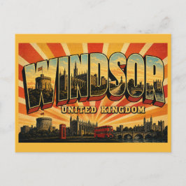 Windsor slott England Kunglig bostad Vintage Vykort