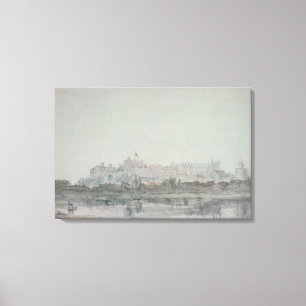 Windsor slott från floden, 19th århundrade canvastryck
