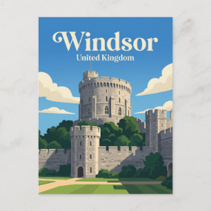 Windsor slott Storbritannien Vykort